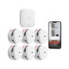 FOC-956 Kit de 6 détecteurs incendie intelligents + 1 Hub de communication